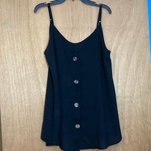 Black Button Down Cami